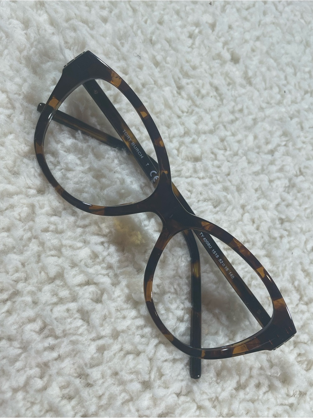 Tory Burch TY4008U Tortoise Cat Eye Eyeglasses Frame 52-16-140
